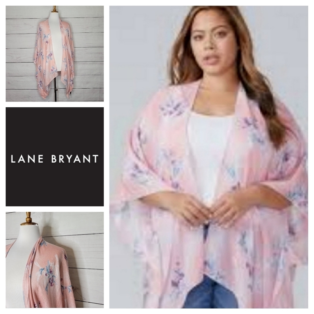Lane Bryant Pink‎ Floral Kimono NWT